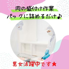 肉の盛付け作業（パック詰め） イメージ1