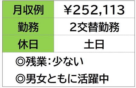 組立製造スタッフ　カーエアコンをつくる会社　２交替勤務　土日お休み イメージ1