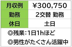 車部品のマシンオペレータースタッフ　２交替　土日お休み イメージ1