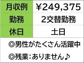 自動車の内装材を造る会社で加工プレス　２交替　土日お休み イメージ1